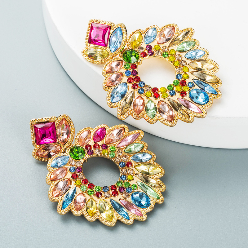 Fashion Jewelry Rhinestone Earrings For Women YWHME-1005 