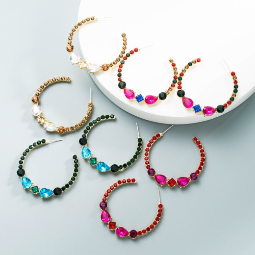 Fashion Jewelry Rhinestone Earrings For Women YWHME-1008