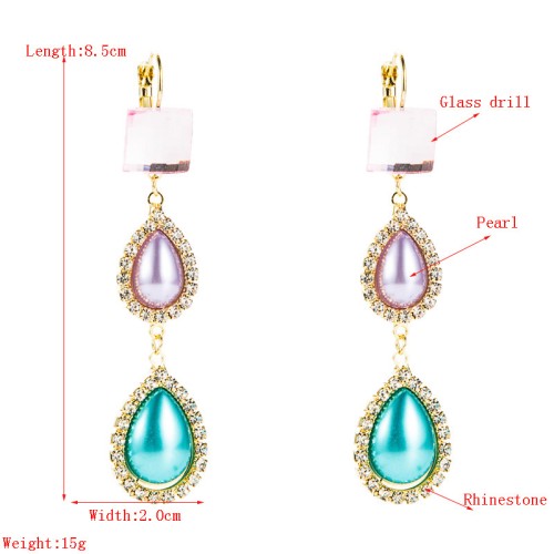 Fashion Jewelry Rhinestone Earrings For Women YWHME-1011