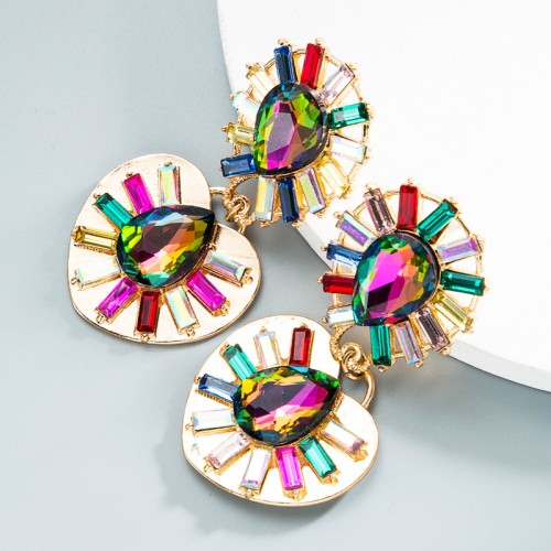 Fashion Jewelry Rhinestone Earrings For Women YWHME-1018