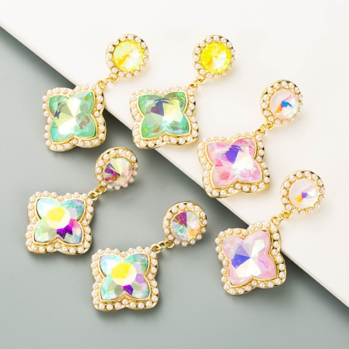 Fashion Jewelry Rhinestone Earrings For Women YWHME-1021