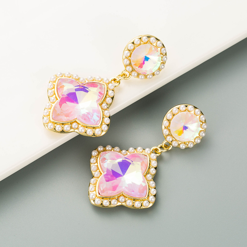 Fashion Jewelry Rhinestone Earrings For Women YWHME-1021 