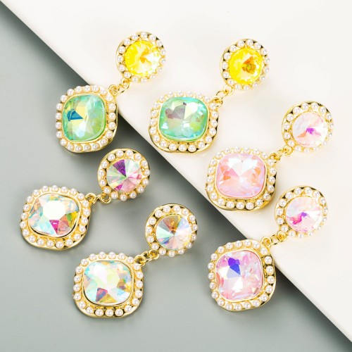 Fashion Jewelry Rhinestone Earrings For Women YWHME-1022