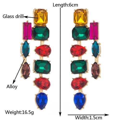 Fashion Jewelry Rhinestone Earrings For Women YWHME-503