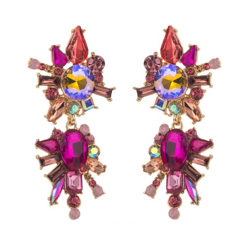 Fashion Jewelry Rhinestone Earrings For Women YWHME-504