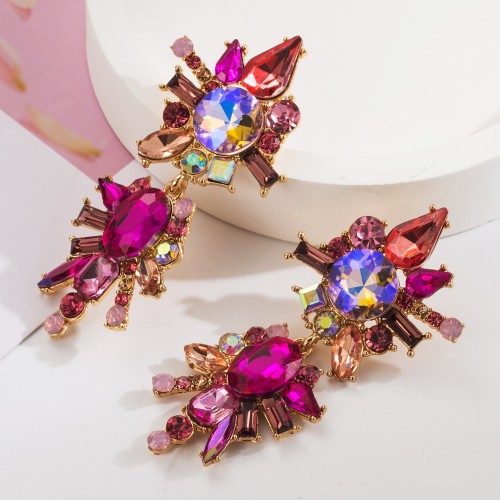 Fashion Jewelry Rhinestone Earrings For Women YWHME-504