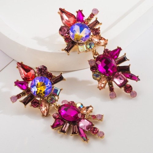 Fashion Jewelry Rhinestone Earrings For Women YWHME-504