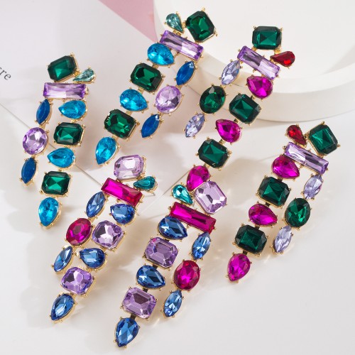 Fashion Jewelry Rhinestone Earrings For Women YWHME-505