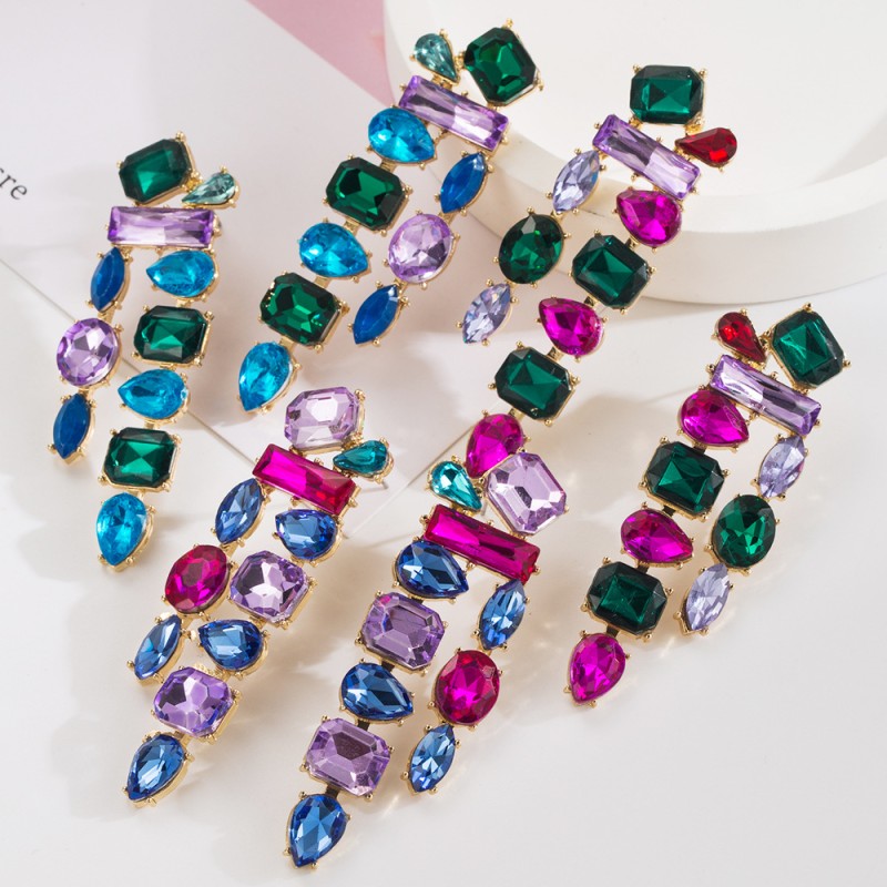 Fashion Jewelry Rhinestone Earrings For Women YWHME-505 