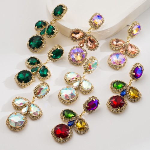 Fashion Jewelry Rhinestone Earrings For Women YWHME-506