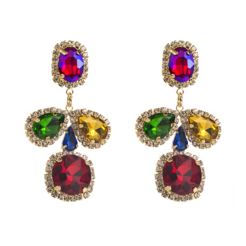 Fashion Jewelry Rhinestone Earrings For Women YWHME-506