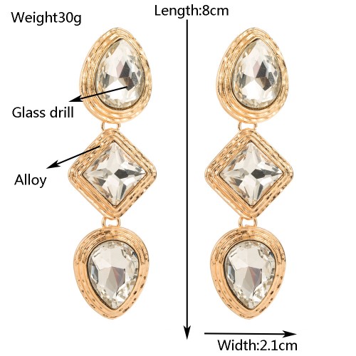 Fashion Jewelry Rhinestone Earrings For Women YWHME-516