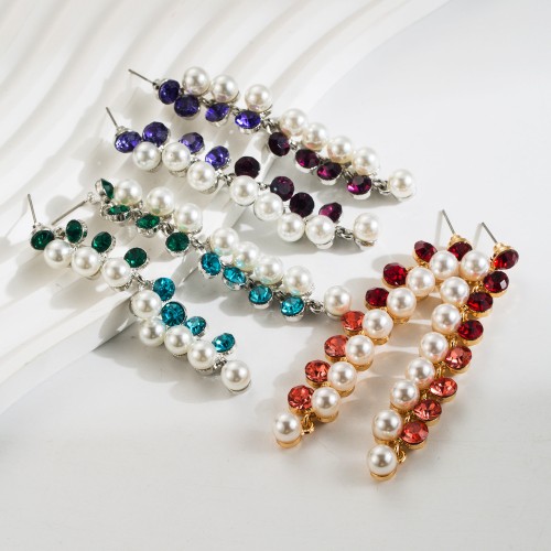 Fashion Jewelry Rhinestone Earrings For Women YWHME-536