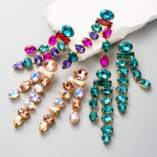 Fashion Jewelry Rhinestone Earrings For Women YWHME-541