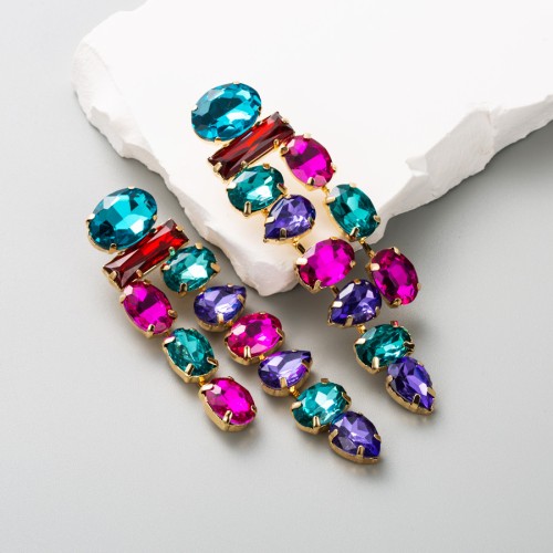 Fashion Jewelry Rhinestone Earrings For Women YWHME-541