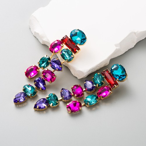 Fashion Jewelry Rhinestone Earrings For Women YWHME-541