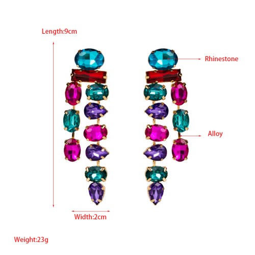 Fashion Jewelry Rhinestone Earrings For Women YWHME-541