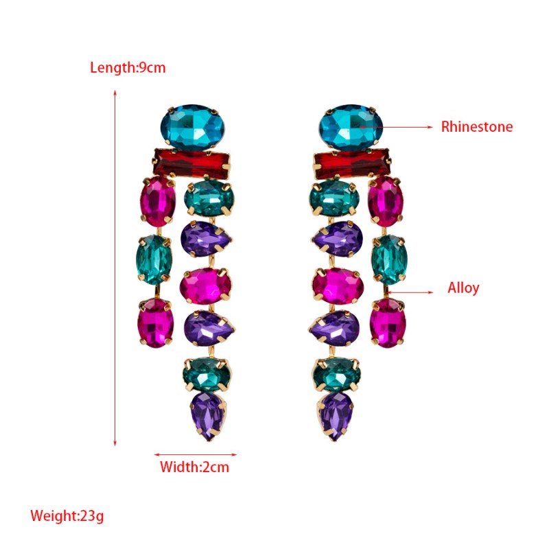 Fashion Jewelry Rhinestone Earrings For Women YWHME-541 