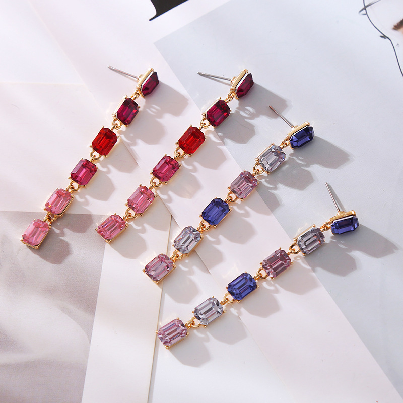 Fashion Jewelry Rhinestone Earrings For Women YWHME-544