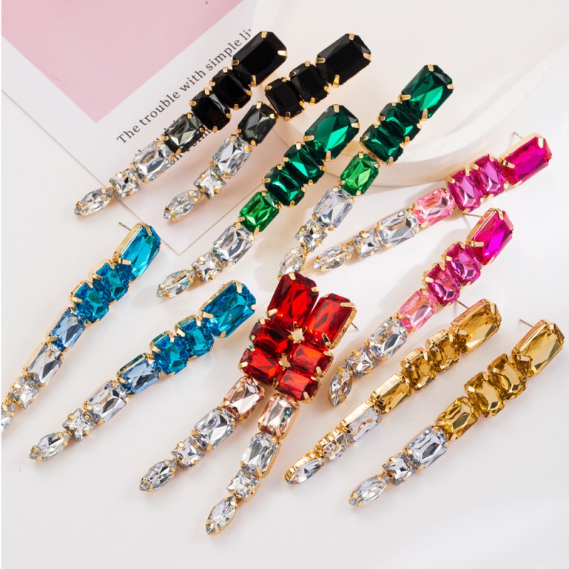 Fashion Jewelry Rhinestone Earrings For Women YWHME-545