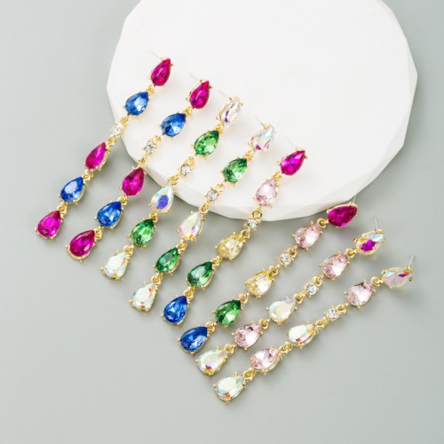 Fashion Jewelry Rhinestone Earrings For Women YWHME-546