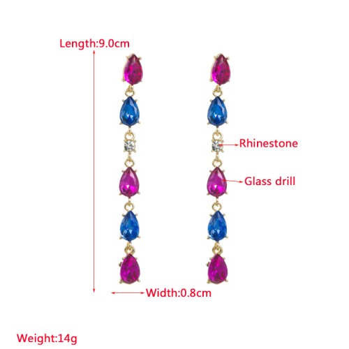 Fashion Jewelry Rhinestone Earrings For Women YWHME-546