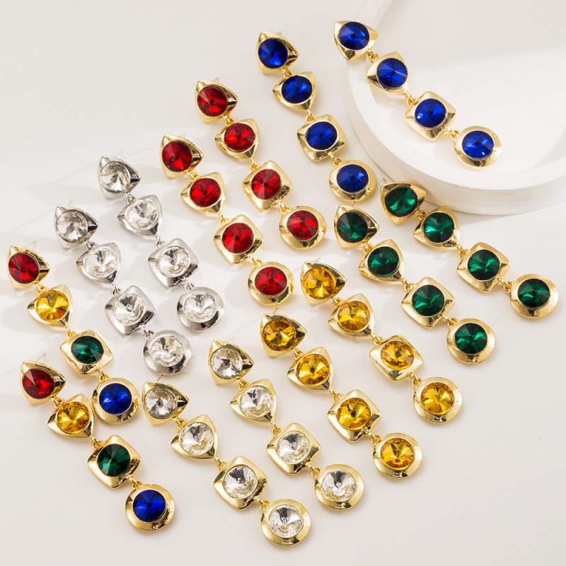 Fashion Jewelry Rhinestone Earrings For Women YWHME-554