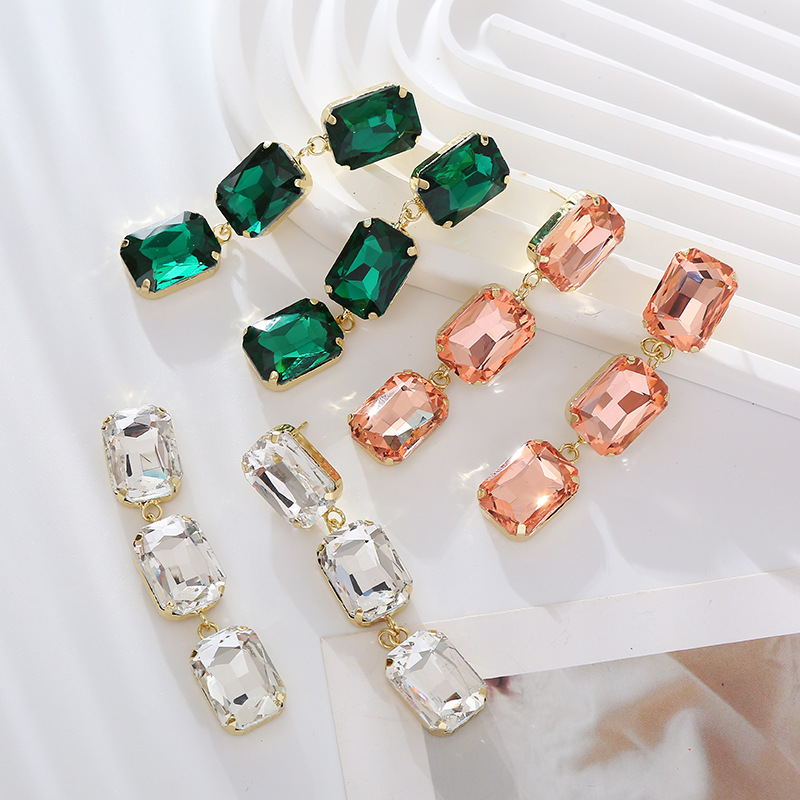 Fashion Jewelry Rhinestone Earrings For Women YWHME-556 