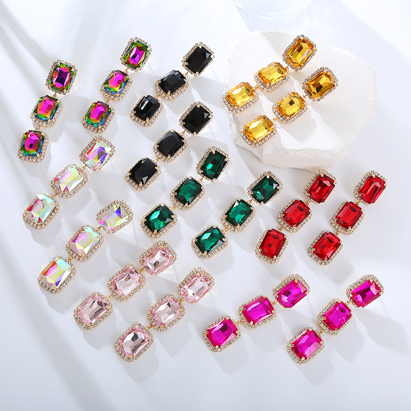 Fashion Jewelry Rhinestone Earrings For Women YWHME-558