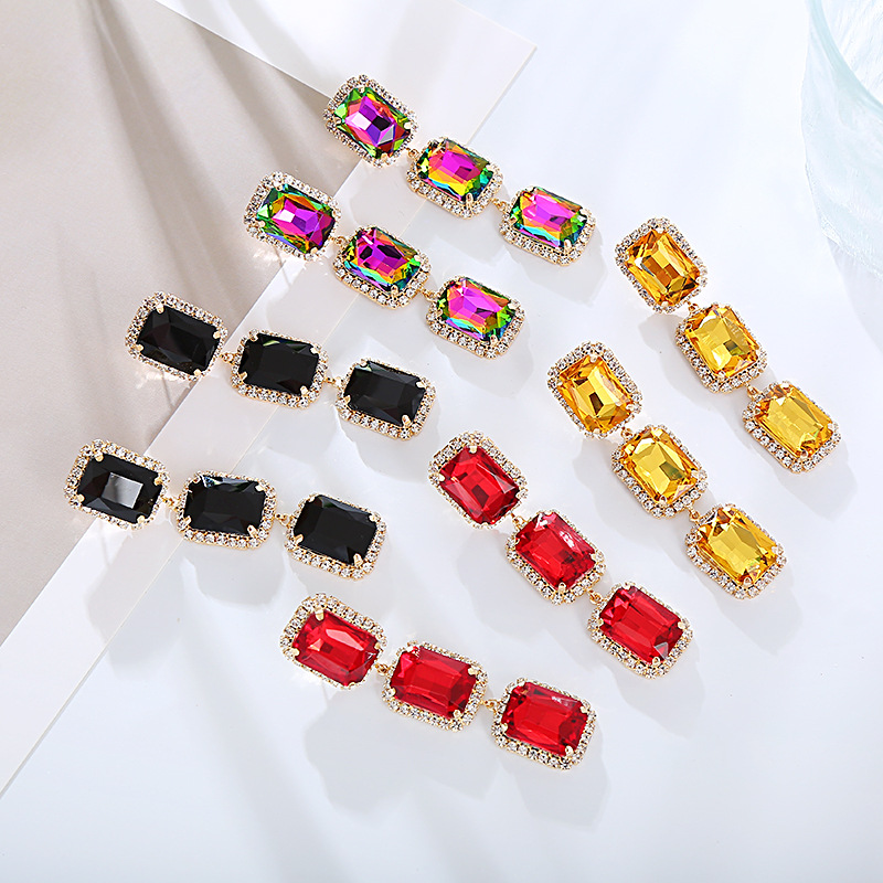 Fashion Jewelry Rhinestone Earrings For Women YWHME-558 