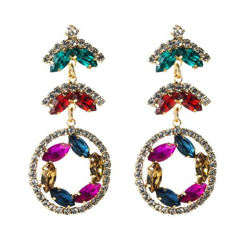 Fashion Jewelry Rhinestone Earrings For Women YWHME-562