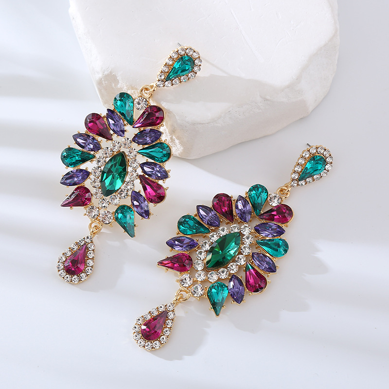 Fashion Jewelry Rhinestone Earrings For Women YWHME-570 