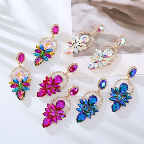 Fashion Jewelry Rhinestone Earrings For Women YWHME-571