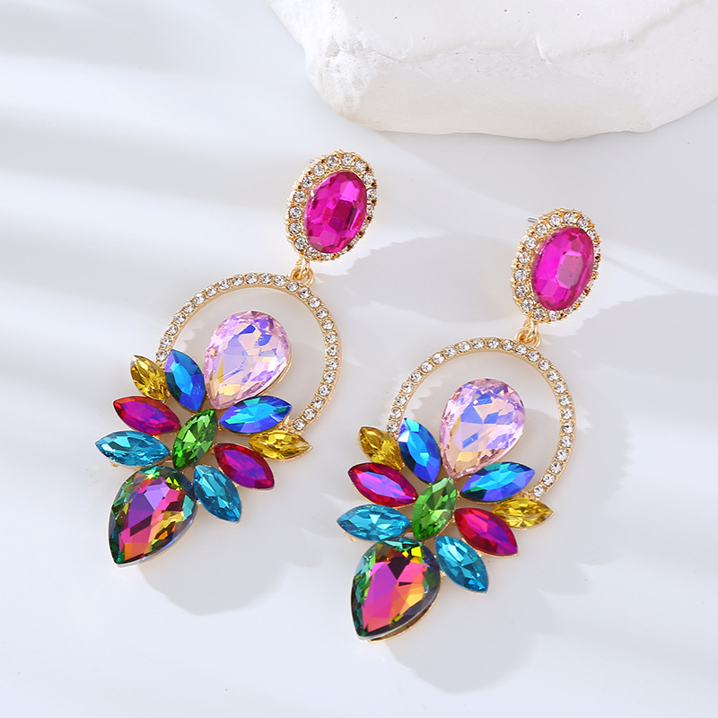 Fashion Jewelry Rhinestone Earrings For Women YWHME-571 