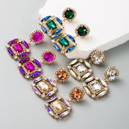 Fashion Jewelry Rhinestone Earrings For Women YWHME-573