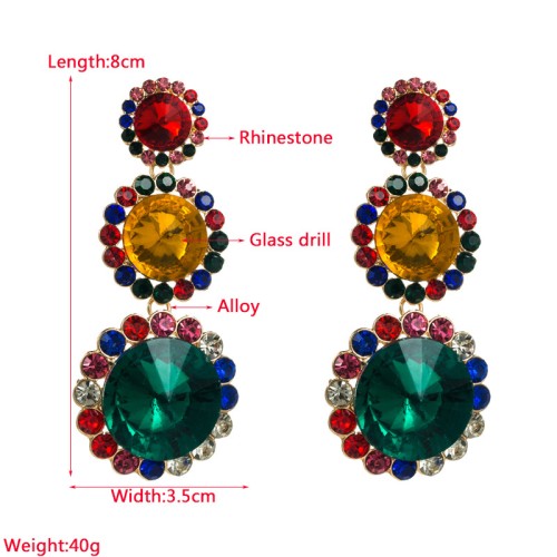 Fashion Jewelry Rhinestone Earrings For Women YWHME-577