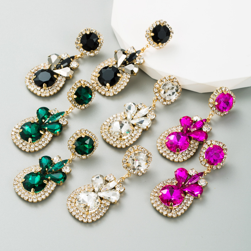 Fashion Jewelry Rhinestone Earrings For Women YWHME-578