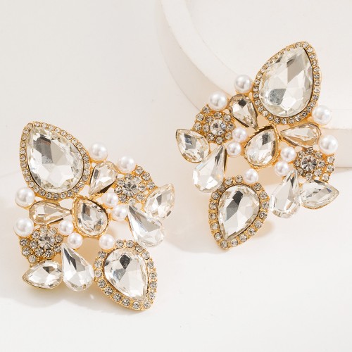 Fashion Jewelry Rhinestone Earrings For Women YWHME-581