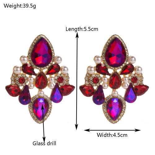 Fashion Jewelry Rhinestone Earrings For Women YWHME-581