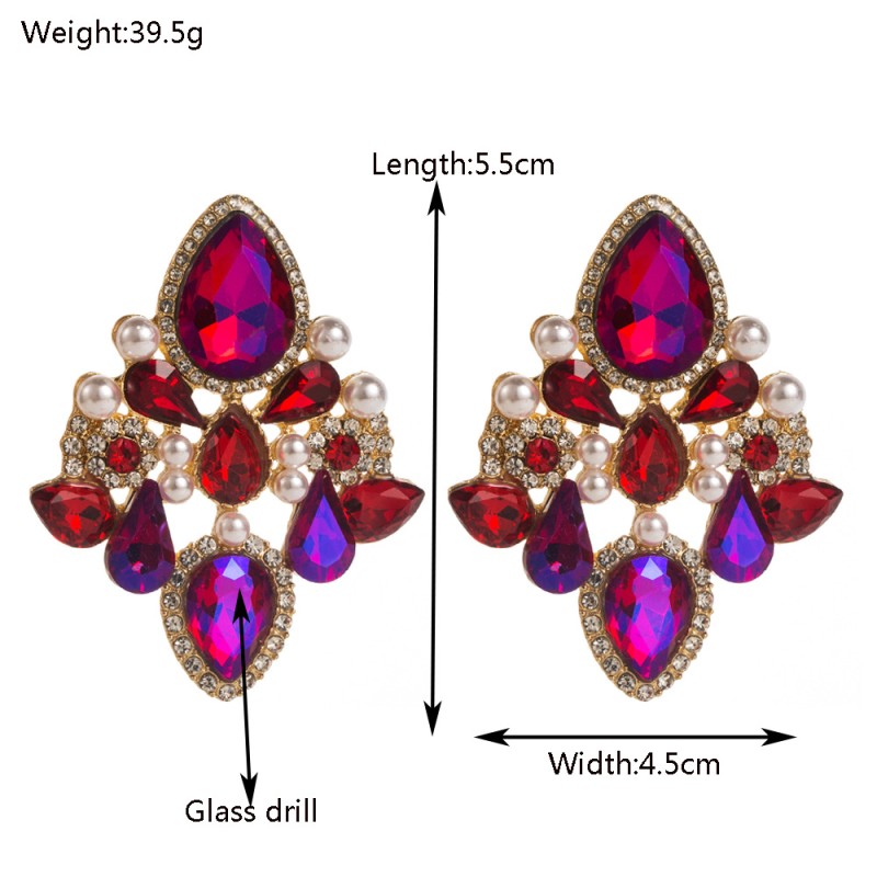 Fashion Jewelry Rhinestone Earrings For Women YWHME-581 