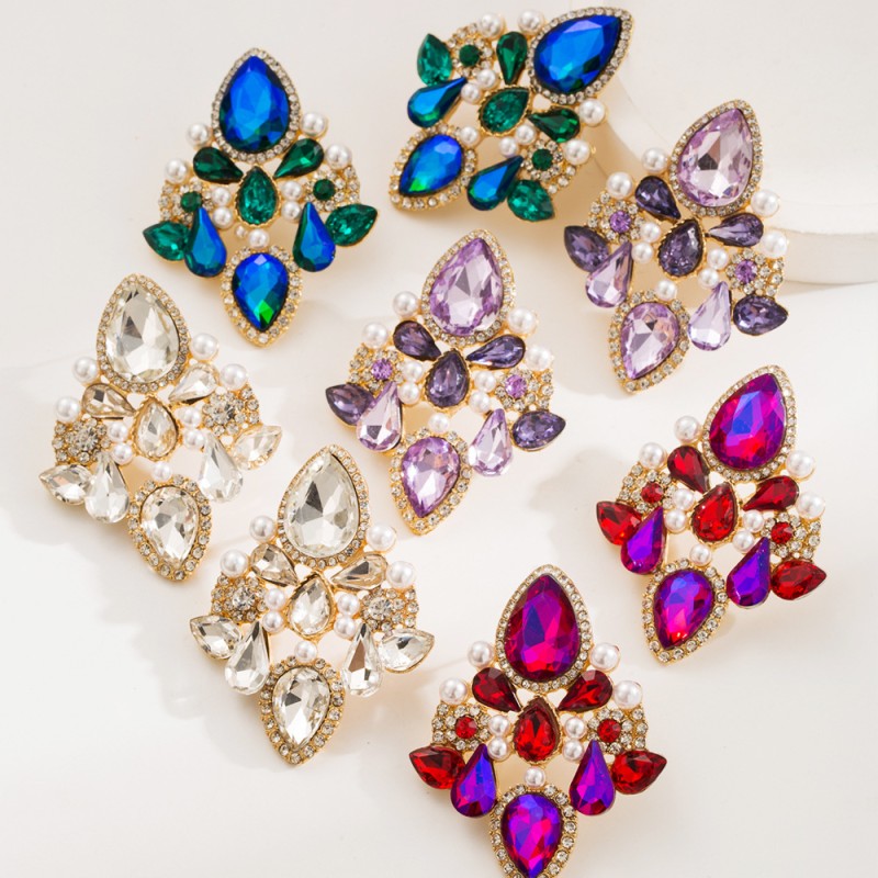 Fashion Jewelry Rhinestone Earrings For Women YWHME-581