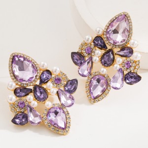 Fashion Jewelry Rhinestone Earrings For Women YWHME-581 