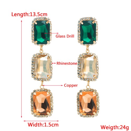 Fashion Jewelry Rhinestone Earrings For Women YWHME-585