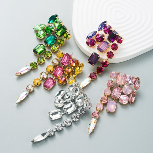 Fashion Jewelry Rhinestone Earrings For Women YWHME-586