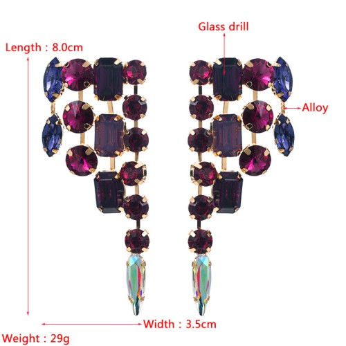 Fashion Jewelry Rhinestone Earrings For Women YWHME-586