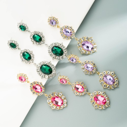 Fashion Jewelry Rhinestone Earrings For Women YWHME-594