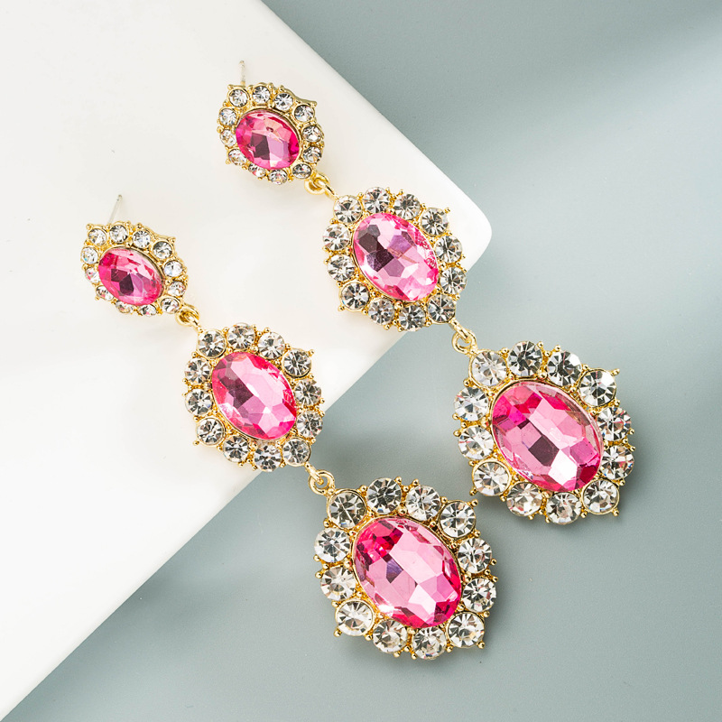 Fashion Jewelry Rhinestone Earrings For Women YWHME-594 