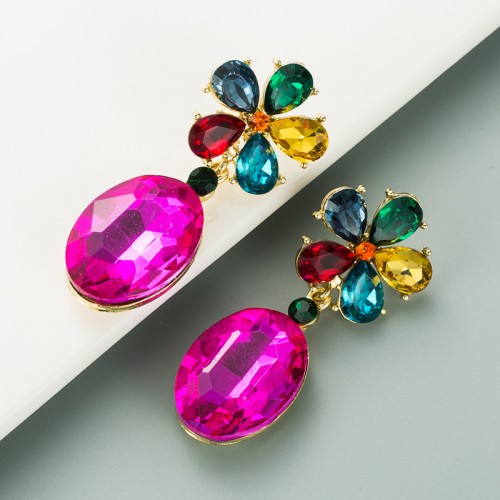 Fashion Jewelry Rhinestone Earrings For Women YWHME-596