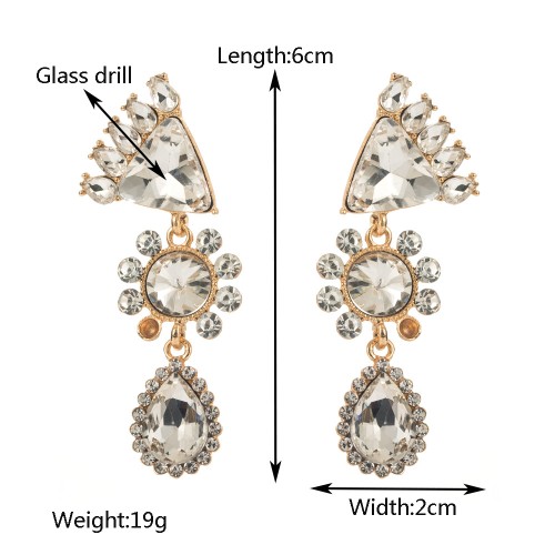 Fashion Jewelry Rhinestone Earrings For Women YWHME-599