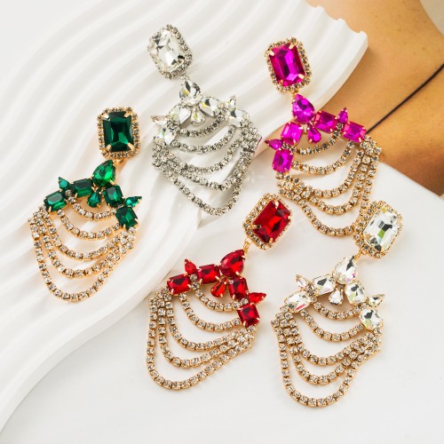 Fashion Jewelry Rhinestone Earrings For Women YWHME-606